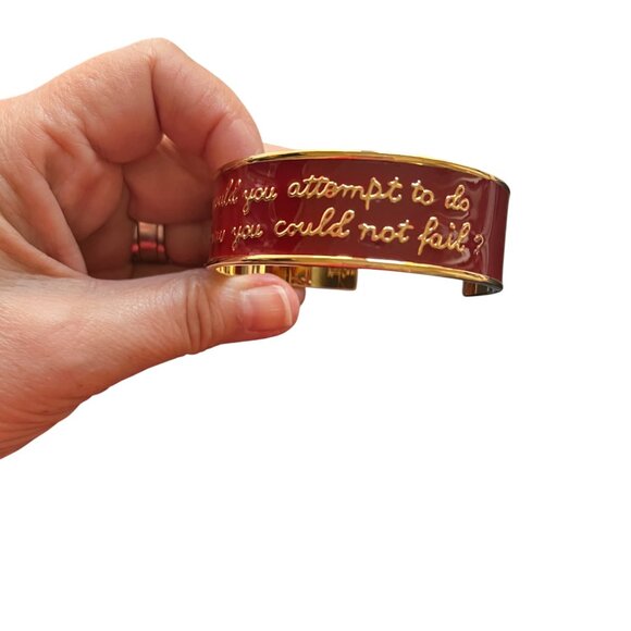 Rustic Cuff Red What Would You Attempt If You Knew You Couldn’t Fail Cuff - Picture 8 of 8